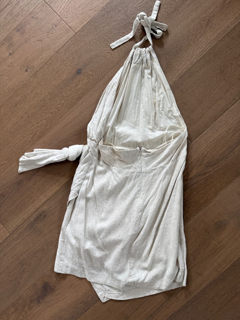 Bardot Cream Backless Halter Dress - Picture 2 of 3